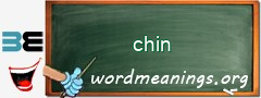 WordMeaning blackboard for chin